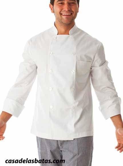 CHAQUETA ABIERTA COCINERO  BLANCO M.C. T-62