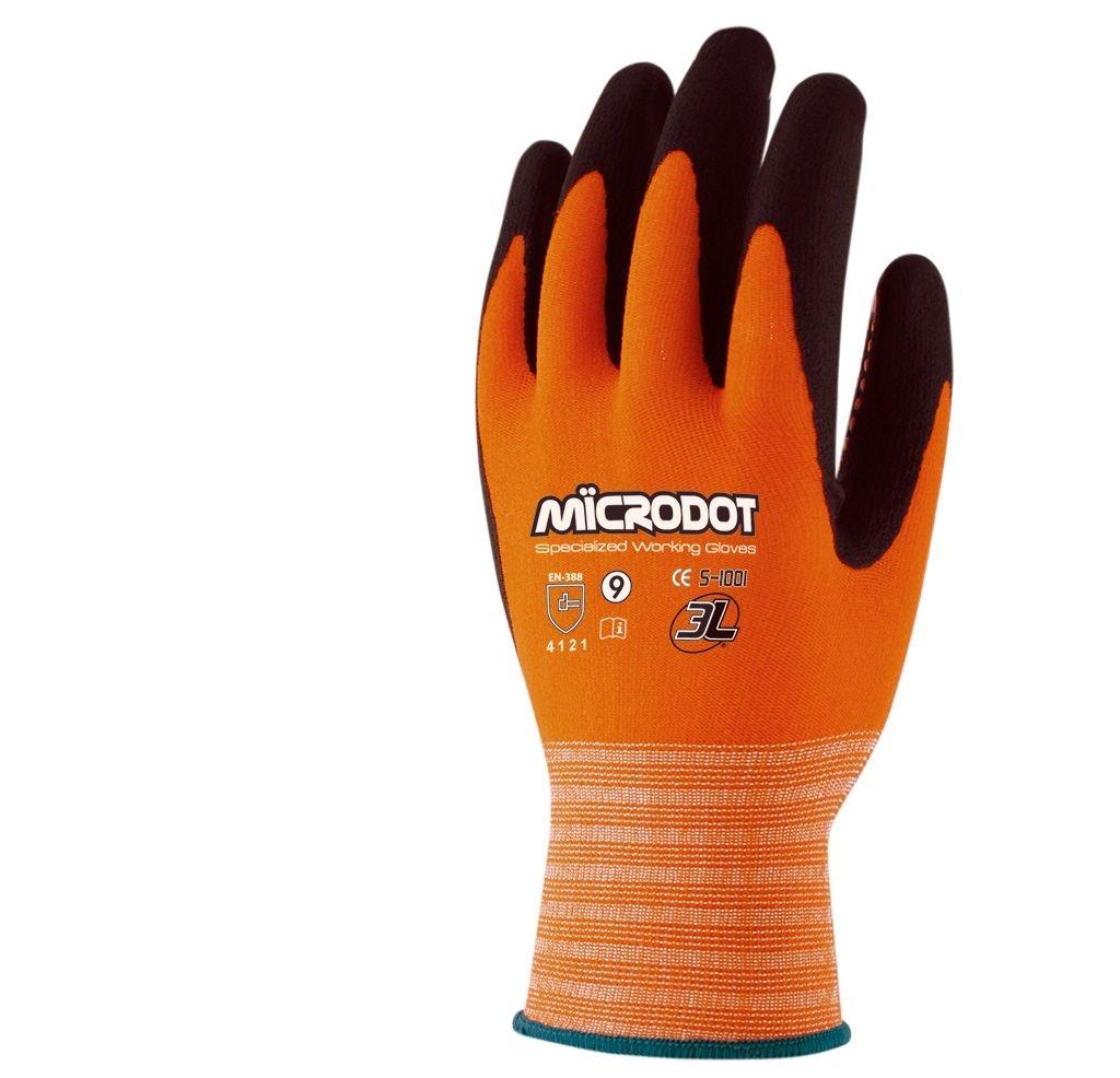 GUANTE NYLON CUBIERTO PUNTOS  NITRILO T-7.