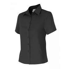 CAMISA SEÑORA M.C.NEGRA T-M