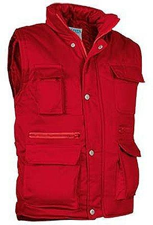 CHALECO MULTIBOLSILLOS ROJO  T-L.