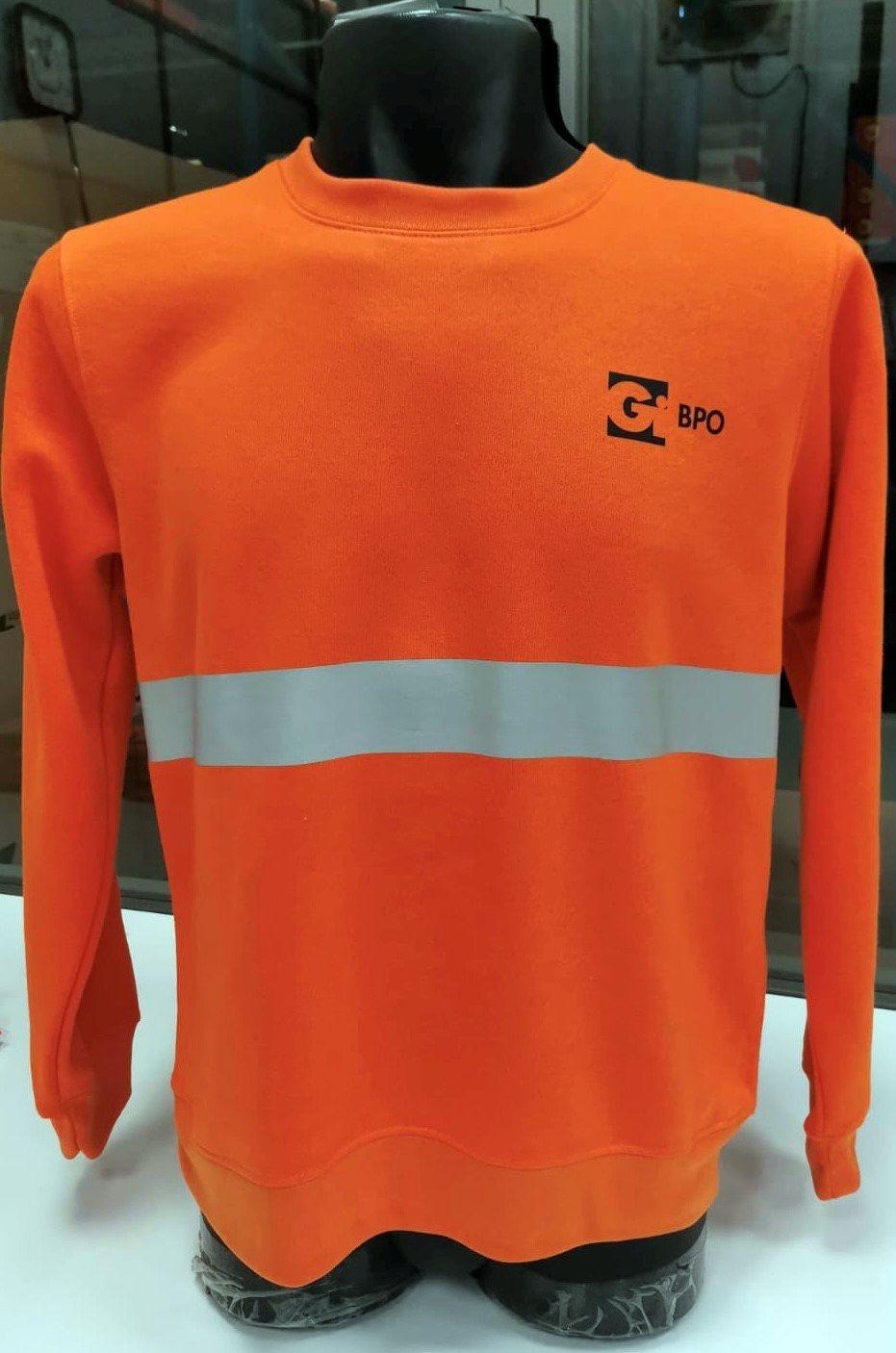 SUDADERA NARANJA 295 GRS.  T-XL.
